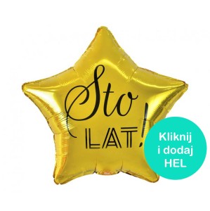 Balon Gwiazdka Sto Lat Złota 19cali-44cm