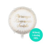 Balon Pierwsza Komunia Święta Promienie 45 cm