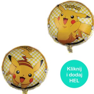 Balon okrągły Pokemon Pikachu dwustronny 45 cm