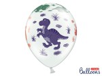 Balon Dinozaury, Pastel Pure White 14 cali - 35 cm