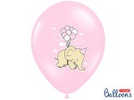 Balon Słonik Pastel Pink 14 cali - 35 cm