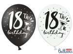 Balon 18th! birthday mix 14 cali - 35 cm