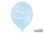 Balon  happy birthday Pastel Baby Blue 14 cali - 35 cm