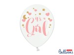 Balon "It's a Girl" Pastel  Pure White 14 cali - 35 cm