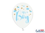 Balon "It's a Boy" Pastel  Pure White 14 cali - 35 cm