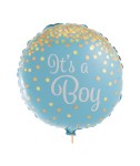 Balon okrągły "Its a boy" 18 cali - 45 cm