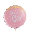 Balon okrągły "Its a girl" 18 cali - 45 cm